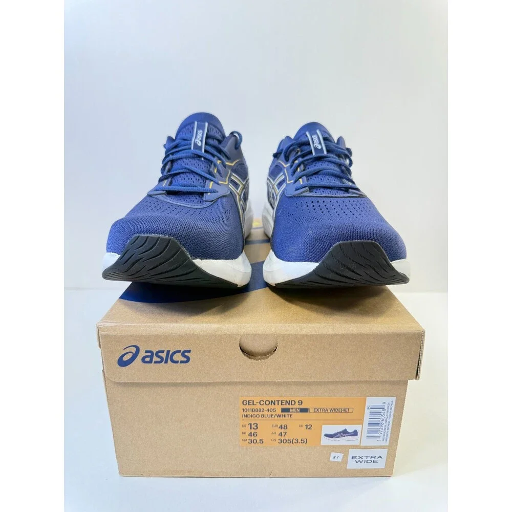 ASICS Men's Gel-Contend 9 Running Shoes, 13, Indigo Blue/White